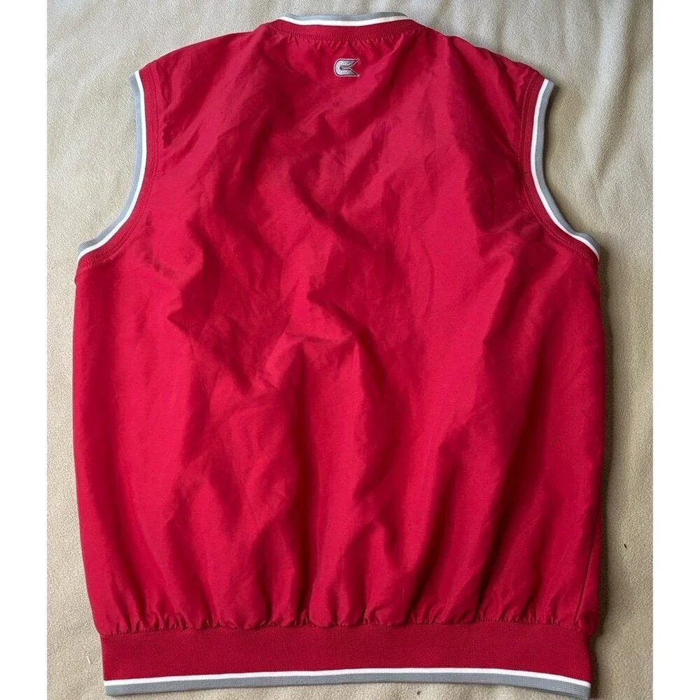 Ohio State Buckeyes Colosseum Athletics Red V-Neck Vest Men's Size L